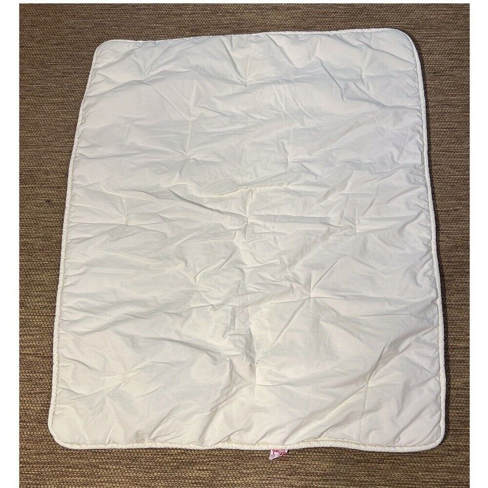 Red Calliope Baby Blanket Quilted White Soft Nursery Crib Play Mat